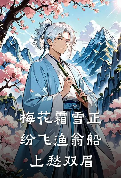 梅花霜雪正纷飞渔翁船上愁双眉