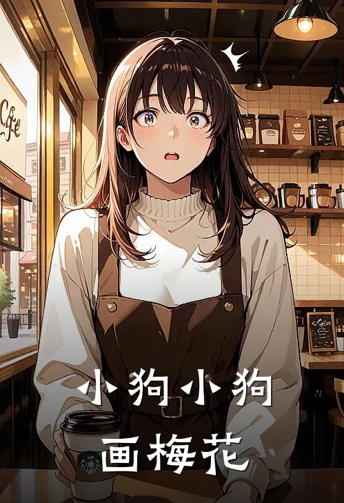 小狗小狗画梅花